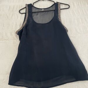 Sheer tank top blouse